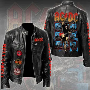 AC/DC Motorcycle Leather Jacket - TMTHU3116
