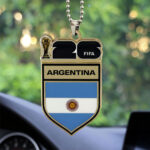 Argentina National Football Team 2026 World Cup Custom shape 2-sided Acrylic Car Ornament – TANTN20835
