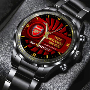 Arsenal FC 140th Anniversary Black Stainless Steel Watch - MAITM14457