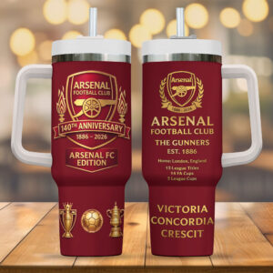 Arsenal FC 140th Anniversary 40oz Stanley Tumbler - MAITM14416
