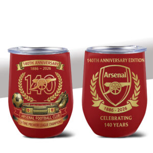 Arsenal FC 140th Anniversary Wine Tumbler - MAITM14664