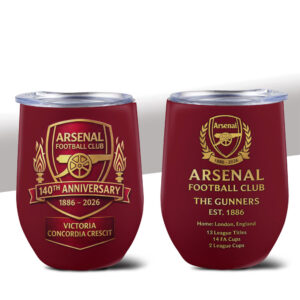 Arsenal FC 140th Anniversary Wine Tumbler - MAITM14665