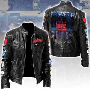 BTS World Tour 2026 Motorcycle Leather Jacket - TANTN20755