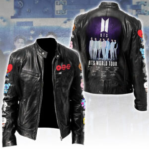BTS World Tour 2026 Motorcycle Leather Jacket - TANTN20756