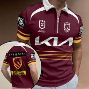Brisbane Broncos 2026 Zip Polo Shirt - HOATT15909
