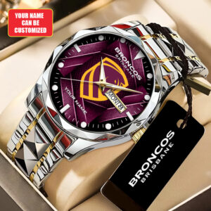 Personalized Brisbane Broncos Alloy Luxury Quartz Watch - TANTN20297