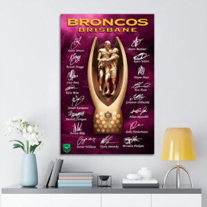 Brisbane Broncos Rectangle Canvas With Inner Frame - TMTHU3676