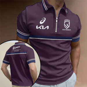 Brisbane Broncos Zip Polo Shirt - TMTHU3554