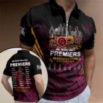 Brisbane Broncos 2025 NRL Premiers Zip Polo Shirt – HOATT15878