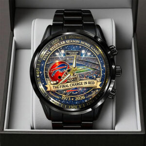 Buffalo Bills Final Home Game Black Stainless Steel Watch - TANTN20038