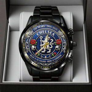 Chelsea FC 120th Anniversary Black Stainless Steel Watch - TANTN20238