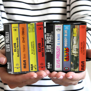 Elvis Presley Albums Cassette Retro Collection Ceramic Mug - TANTN20066
