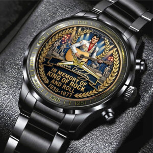 Elvis Presley Black Stainless Steel Watch - MAITM14583