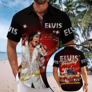 Elvis Presley Short Sleeve Button-Down Shirt – MAITM14381