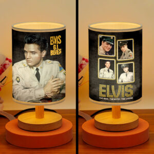 Elvis Presley Wooden Base Fabric Lamp - HOATT15896