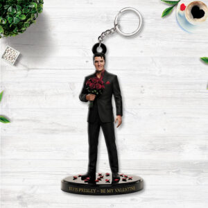 Elvis Presley Custom Shape 2-sided Keychain - TMTHU3106