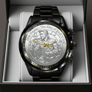 Elvis Presley Black Stainless Steel Watch - TANTN20388