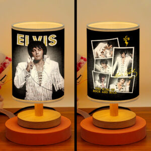 Elvis Presley Wooden Base Fabric Lamp - HOATT15997