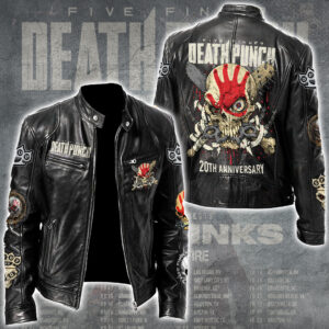 Five Finger Death Punch Tour 2026 Motorcycle Leather Jacket - GNE4865