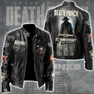 Five Finger Death Punch Tour 2026 Motorcycle Leather Jacket - GNE4867