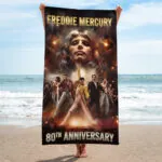Freddie Mercury 80th Anniversary Rectangle Beach Towel – TMTHU3274