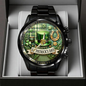 Happy St. Patrick’s Day Black Stainless Steel Watch - TANTN20188