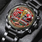 Indiana Hoosiers Football 2025 Black Stainless Steel Watch – TMTHU3552