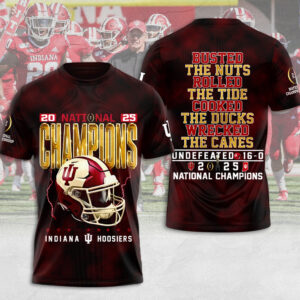 Indiana Hoosiers Football 2025 National Champions 3D Apparel - MAITM14514