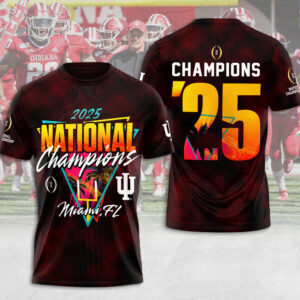 Indiana Hoosiers Football 2025 National Champions 3D Apparel - MAITM14525