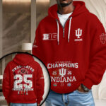 Indiana Hoosiers Football 2025 National Champions 3D Unisex Waffle Hoodie – MAITM14537