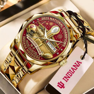 Indiana Hoosiers Football 2025 National Champions Alloy Luxury Quartz Watch - HOATT15844