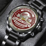 Indiana Hoosiers Football 2025 National Champions Black Stainless Steel Watch – MAITM14545