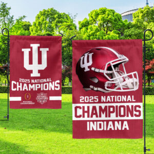 Indiana Hoosiers Football 2025 National Champions Double-side Garden Flag - HOATT15937