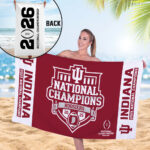Indiana Hoosiers Football 2025 National Champions Rectangle Beach Towel – MAITM14518