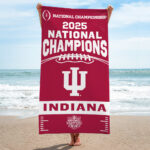 Indiana Hoosiers Football 2025 National Champions Rectangle Beach Towel – MAITM14523