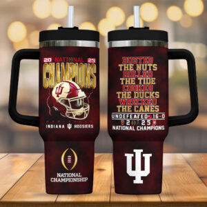 Indiana Hoosiers Football 2025 National Champions 40oz Stanley Tumbler - MAITM14633
