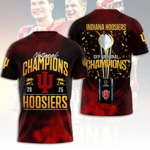 Indiana Hoosiers Football 2025 National Champions 3D Apparel - HOATT15812