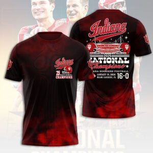 Indiana Hoosiers Football 2025 National Champions 3D Apparel - HOATT15848