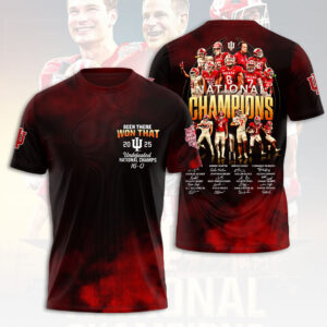 Indiana Hoosiers Football 2025 National Champions 3D Apparel - HOATT15849