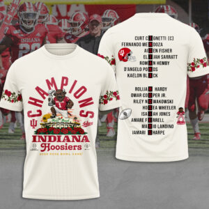 Indiana Hoosiers Football 2026 Rose Bowl Champions 3D Apparel - MAITM14288