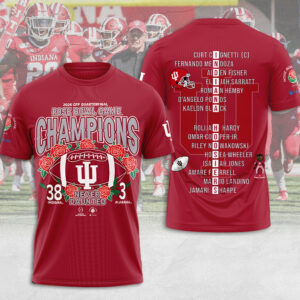 Indiana Hoosiers Football 2026 Rose Bowl Champions 3D Apparel - MAITM14297
