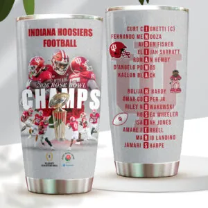 Indiana Hoosiers Football 2026 Rose Bowl Champions Tumbler Cup - HOATT15449