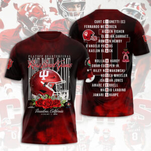 Indiana Hoosiers Football 2026 Rose Bowl 3D Apparel - HOATT15447