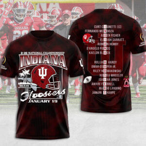 Indiana Hoosiers Football 3D Apparel - MAITM14404