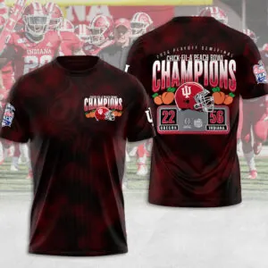 Indiana Hoosiers Football Peach Bowl Champions 3D Apparel - MAITM14394