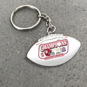 Indiana Hoosiers Football Peach Bowl Champions Custom Shape 2-sided Keychain - MAITM14402