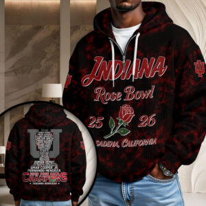 Indiana Hoosiers Football 3D Unisex Waffle Hoodie - TMTHU3068