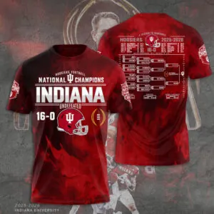Indiana Hoosiers Football 2025 National Champions 3D Apparel - TANTN20446