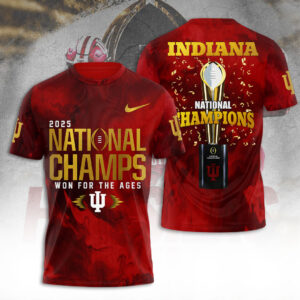 Indiana Hoosiers Football 2025 National Champions 3D Apparel - TANTN20481