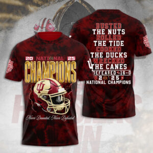 Indiana Hoosiers Football 2025 National Champions 3D Apparel - TANTN20582